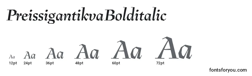 PreissigantikvaBolditalic Font Sizes