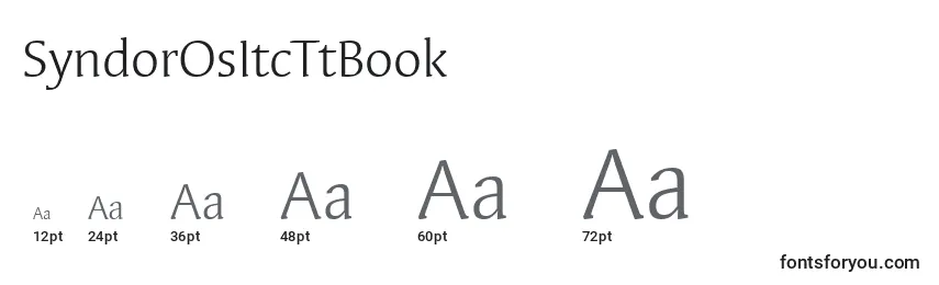 Размеры шрифта SyndorOsItcTtBook