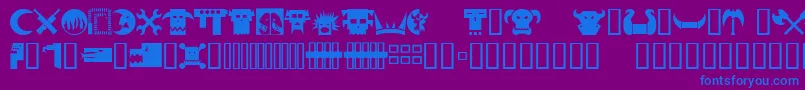 Шрифт Orky1 – синие шрифты на фиолетовом фоне