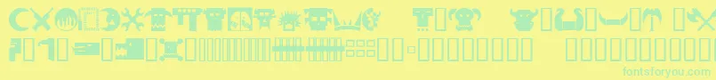 Orky1 Font – Green Fonts on Yellow Background