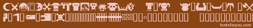 Orky1 Font – Pink Fonts on Brown Background