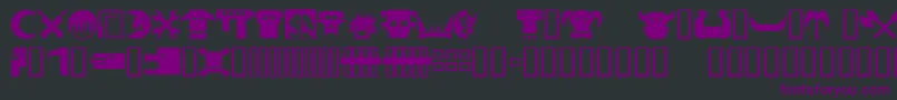 Fonte Orky1 – fontes roxas em um fundo preto