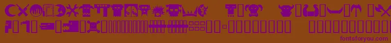 Czcionka Orky1 – fioletowe czcionki na brązowym tle