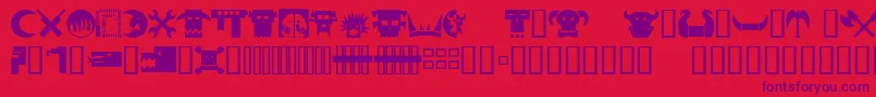 Orky1 Font – Purple Fonts on Red Background
