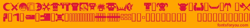 Orky1 Font – Red Fonts on Orange Background