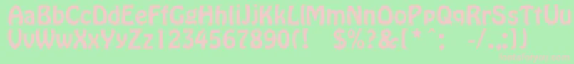 Morrismodernc Font – Pink Fonts on Green Background