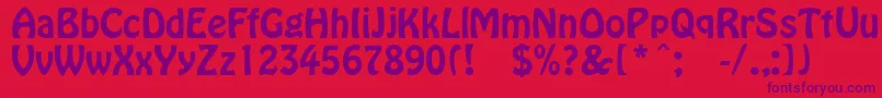 Morrismodernc Font – Purple Fonts on Red Background