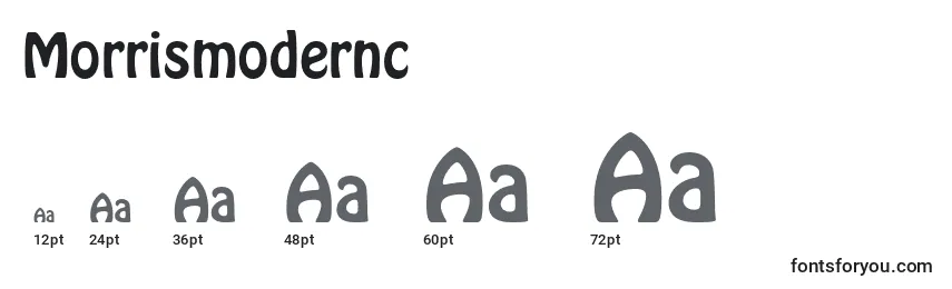 Размеры шрифта Morrismodernc