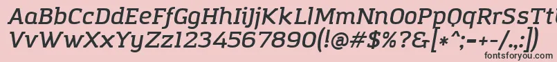 AmazingGroteskDemiItalic Font – Black Fonts on Pink Background