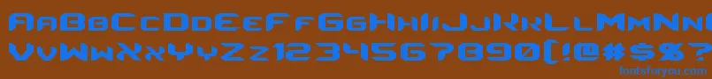 Energon Font – Blue Fonts on Brown Background