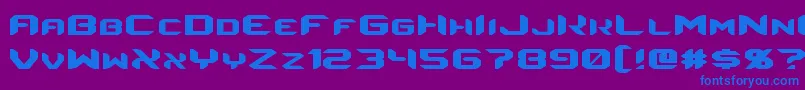 Energon Font – Blue Fonts on Purple Background