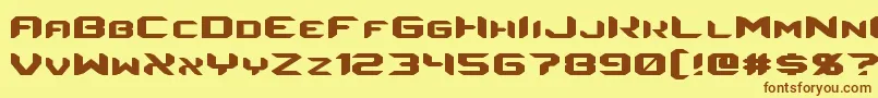 Energon Font – Brown Fonts on Yellow Background