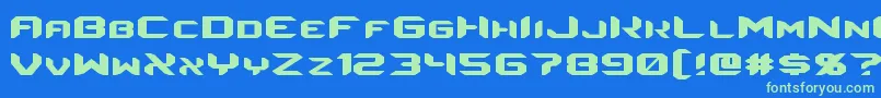 Energon Font – Green Fonts on Blue Background