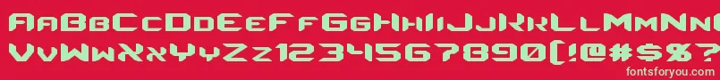 Energon Font – Green Fonts on Red Background