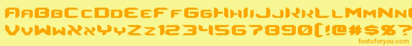 Energon Font – Orange Fonts on Yellow Background