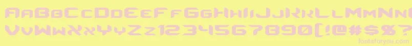 Energon Font – Pink Fonts on Yellow Background