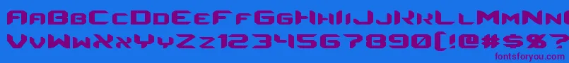 Energon Font – Purple Fonts on Blue Background