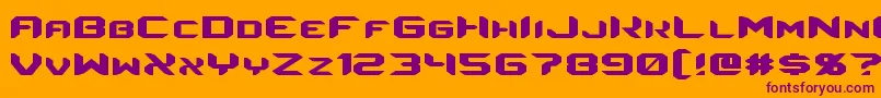 Energon Font – Purple Fonts on Orange Background