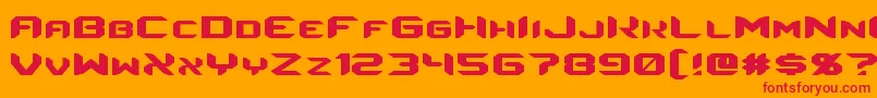 Energon Font – Red Fonts on Orange Background