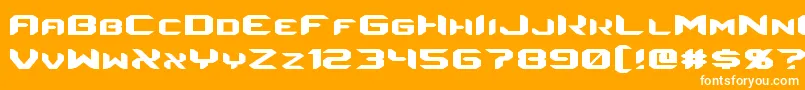 Energon Font – White Fonts on Orange Background