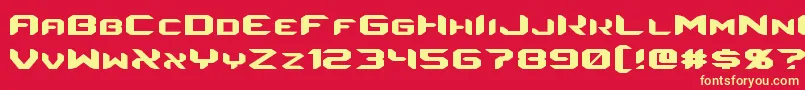 Energon Font – Yellow Fonts on Red Background