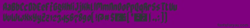 フォントZoulsisterPlusEyeFs – 紫の背景に黒い文字