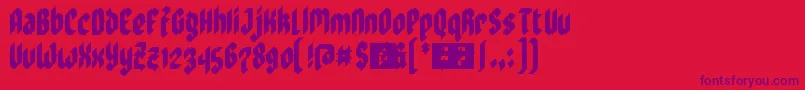 ZoulsisterPlusEyeFs Font – Purple Fonts on Red Background