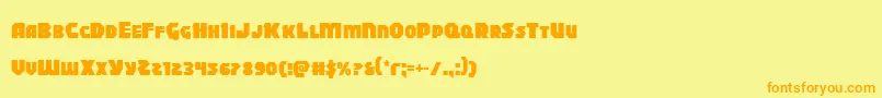 Blitzstrike Font – Orange Fonts on Yellow Background