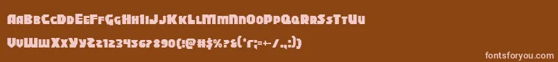 Blitzstrike Font – Pink Fonts on Brown Background