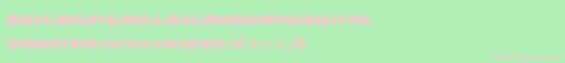 Blitzstrike Font – Pink Fonts on Green Background