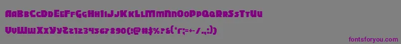 フォントBlitzstrike – 紫色のフォント、灰色の背景