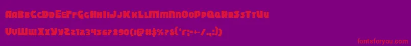 Blitzstrike Font – Red Fonts on Purple Background