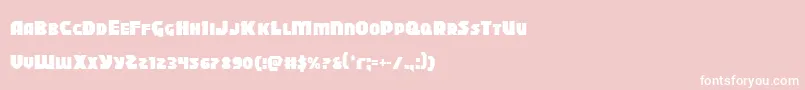Blitzstrike Font – White Fonts on Pink Background