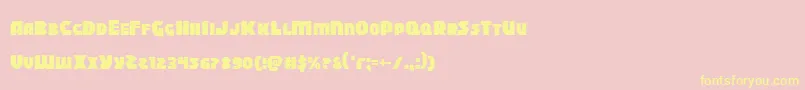 Blitzstrike Font – Yellow Fonts on Pink Background