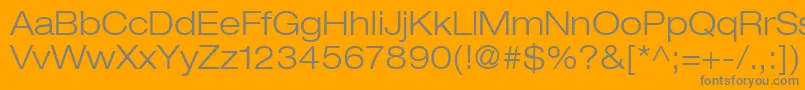 HelveticaLt43LightExtended Font – Gray Fonts on Orange Background