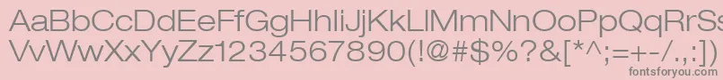 HelveticaLt43LightExtended Font – Gray Fonts on Pink Background