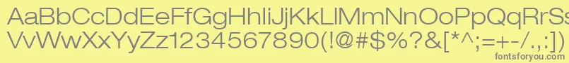 HelveticaLt43LightExtended Font – Gray Fonts on Yellow Background