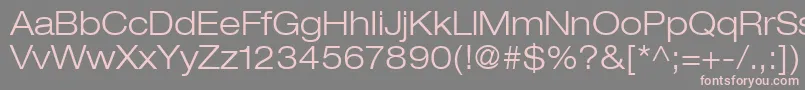 HelveticaLt43LightExtended Font – Pink Fonts on Gray Background