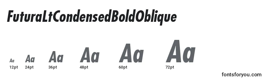 FuturaLtCondensedBoldOblique Font Sizes