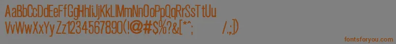 Шрифт FrescoStamp – коричневые шрифты на сером фоне