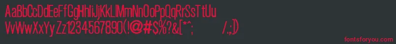 フォントFrescoStamp – 黒い背景に赤い文字