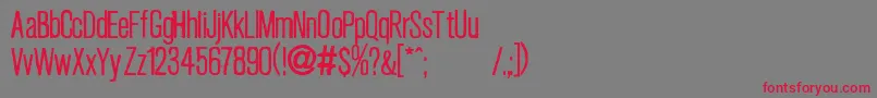 FrescoStamp Font – Red Fonts on Gray Background