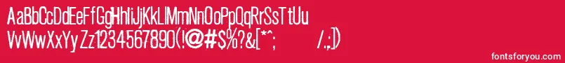FrescoStamp Font – White Fonts on Red Background