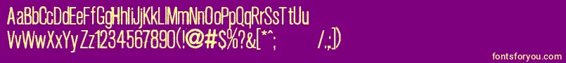 FrescoStamp Font – Yellow Fonts on Purple Background