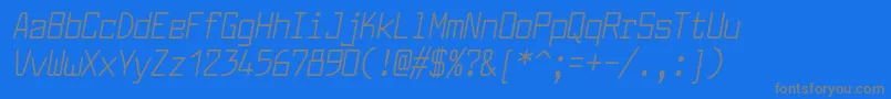 fuente LarabiefontcdItalic – Fuentes Grises Sobre Fondo Azul