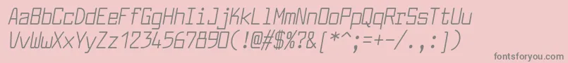 LarabiefontcdItalic Font – Gray Fonts on Pink Background