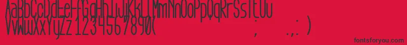 AegFlyonNowBold Font – Black Fonts on Red Background