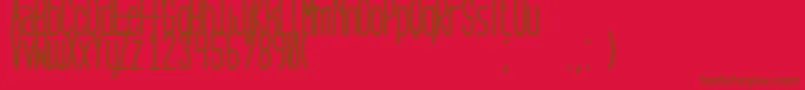 AegFlyonNowBold Font – Brown Fonts on Red Background
