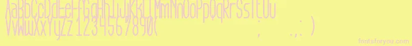 AegFlyonNowBold Font – Pink Fonts on Yellow Background