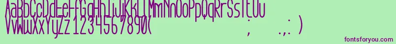 Шрифт AegFlyonNowBold – фиолетовые шрифты на зелёном фоне